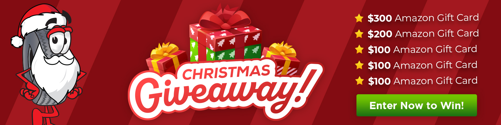 Christmas Giveaway! Enter to Win one of 5 Amazon Gift Cards